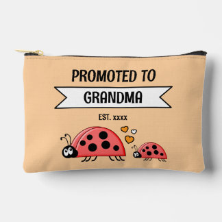 Promoted to Grandma ladybugs est year orange Zubehörtasche