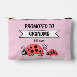Promoted to Grandma ladybugs est year pink Zubehörtasche