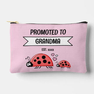 Promoted to Grandma ladybugs est year pink Zubehörtasche