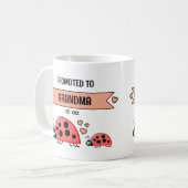 Promoted to grandma ladybugs peach kaffeetasse (Vorderseite Links)