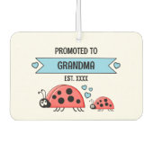 Promoted to grandma ladybugs photo blue autolufterfrischer (Vorderseite)