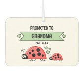 Promoted to grandma ladybugs photo green autolufterfrischer (Vorderseite)