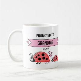 Promoted to grandma ladybugs pink kaffeetasse