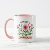 Promoted to Grandma Mug - Watercolor Flowers Tasse (Links)