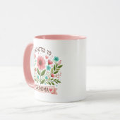 Promoted to Grandma Mug - Watercolor Flowers Tasse (Vorderseite Links)
