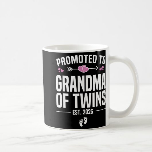 Promoted To Grandma Of Twins 2026 New Grandma Moth Kaffeetasse (Rechts)