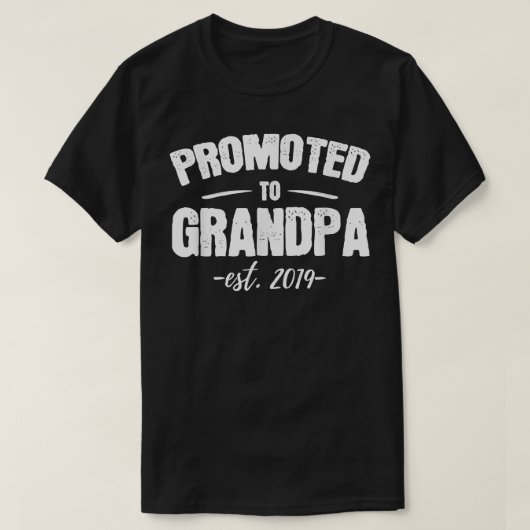 Promoted to Grandpa 2019 New Grandfather to be Gif T-Shirt (Design vorne)