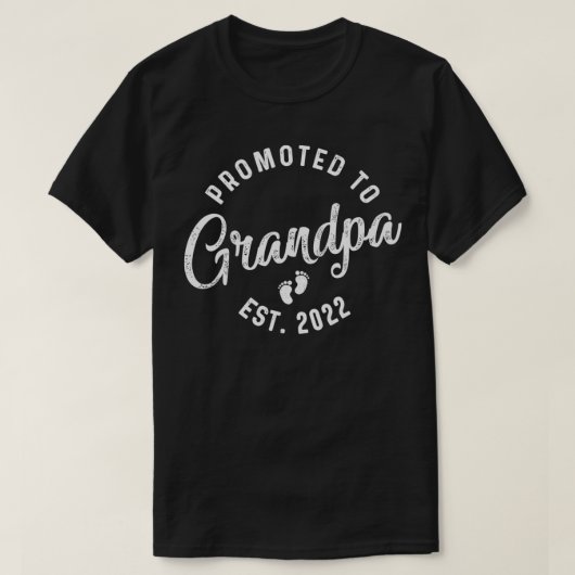 Promoted To Grandpa 2022 For First Time Fathers Ne T-Shirt (Design vorne)
