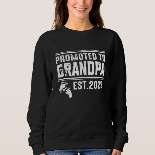 Promoted to Grandpa 2023  for First Time Grandpa Sweatshirt (Vorderseite)