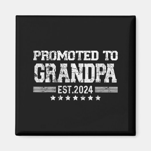 Promoted To Grandpa 2024 Soon To Be Funny New Dad Magnet (Vorne)