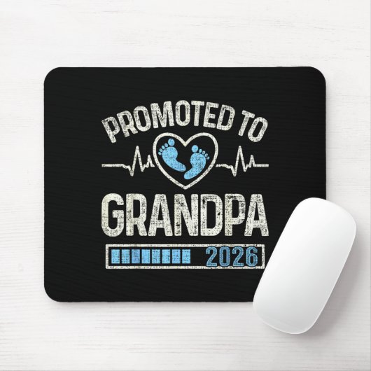 Promoted To Grandpa 2026 Expecting Baby Soon To Be Mousepad (Mit Mouse)
