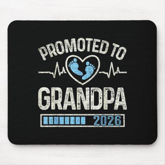 Promoted To Grandpa 2026 Expecting Baby Soon To Be Mousepad (Vorne)