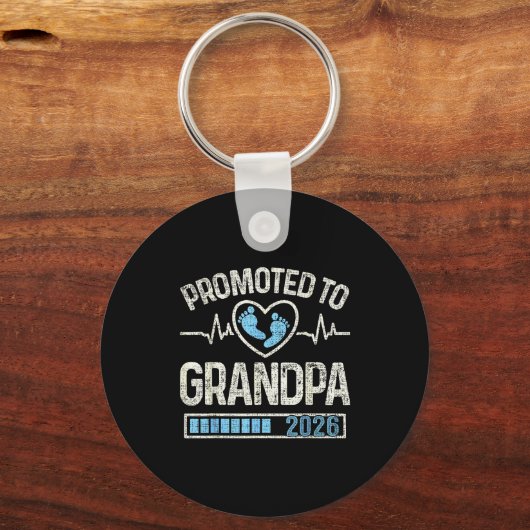Promoted To Grandpa 2026 Expecting Baby Soon To Be Schlüsselanhänger (Vorderseite)