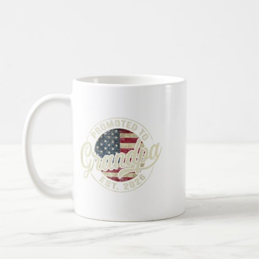 Promoted To Grandpa 2026 Expecting Baby Usa Flag G Kaffeetasse (Links)