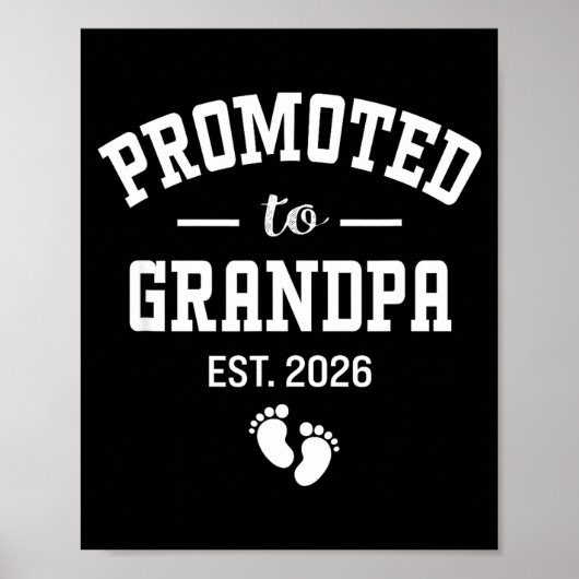 Promoted To Grandpa 2026 First Time Grandfather Me Poster (Vorne)