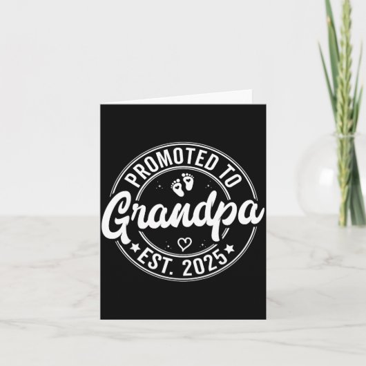Promoted To Grandpa Est 2025 Grandparents New Gran Karte (Vorderseite)