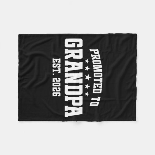 Promoted To Grandpa Est. 2026 Grandparent Baby Ann Fleecedecke (Vorderseite (Horizontal))