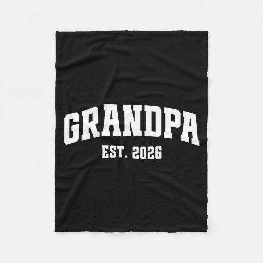 Promoted To Grandpa Est. 2026 Grandparent Baby Ann Fleecedecke (Vorderseite)