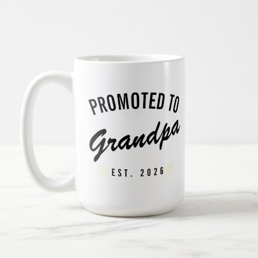 Promoted to Grandpa Est. 2026 Kaffeetasse (Links)