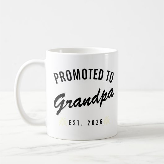 Promoted to Grandpa Est. 2026 Kaffeetasse (Links)