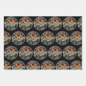 Promoted To Grandpa Est 2026 Pregnancy Retro Geschenkpapier Set (Vorderseite)