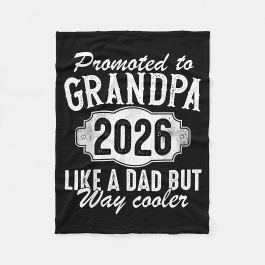 Promoted To Grandpa Est 2026 Soon To Be New Granda Fleecedecke (Vorderseite)