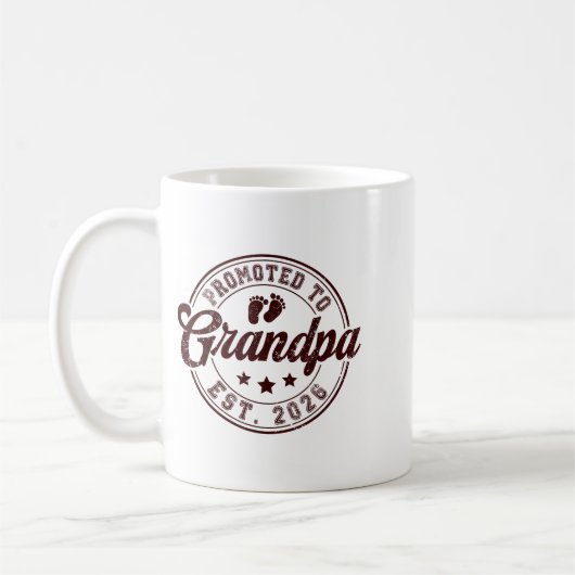 Promoted To Grandpa Est 2026 Soon To Be New Granda Kaffeetasse (Links)