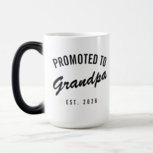Promoted to Grandpa Est. 2026 Verwandlungstasse (Links)