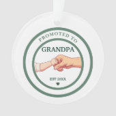 Promoted to Grandpa Est. 20XX Ornament (Vorderseite)
