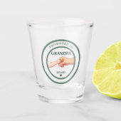 Promoted to Grandpa Est. 20XX Shot Glass Schnapsglas (Vorderseite)