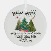 Promoted to Grandparents Christmas tree  Ornament Aus Glas (Rückseite)