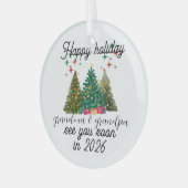 Promoted to Grandparents Christmas tree Ornament Aus Glas (Vorderseite links)