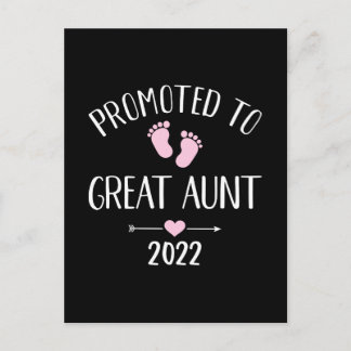 Promoted to great aunt 2022 postkarte