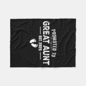 Promoted To Great Aunt 2025 Baby & Aunt Funny Fleecedecke (Vorderseite (Horizontal))