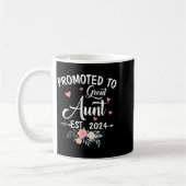 Promoted To Great Aunt Est 2024 Soon To Be Aunt Fl Kaffeetasse (Links)