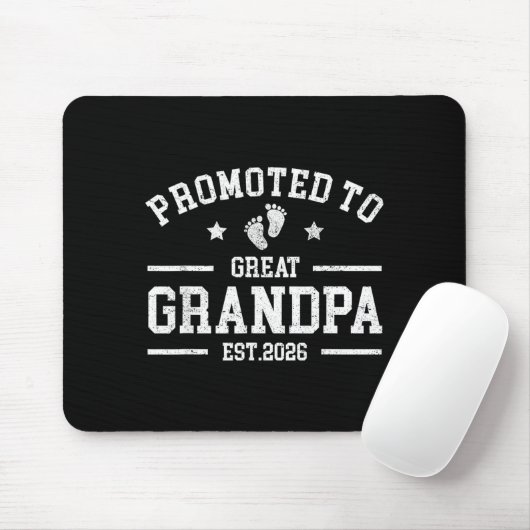 Promoted To Great Aunt Est 2026 New Great Aunt Fat Mousepad (Mit Mouse)
