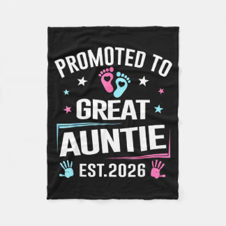 Promoted To Great Auntie Est 2026 Pregnancy Announ Fleecedecke