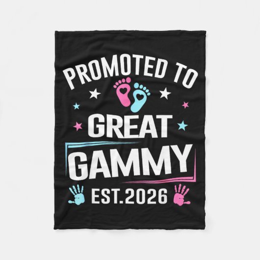 Promoted To Great Gammy Est 2026 Pregnancy Announc Fleecedecke (Vorderseite)
