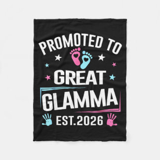 Promoted To Great Glamma Est 2026 Pregnancy Announ Fleecedecke