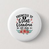 Promoted To Great Grandma Est 2026 First Time New Button (Vorderseite)