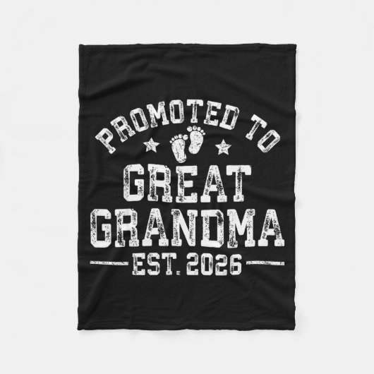 Promoted To Great Grandma Est 2026 First Time New Fleecedecke (Vorderseite)