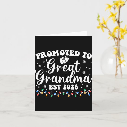 Promoted To Great Grandma Est 2026 First Time New Karte (Gelbe Blume)