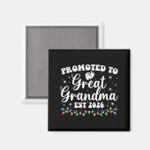 Promoted To Great Grandma Est 2026 First Time New  Magnet (Vorderseite/Rückseite)