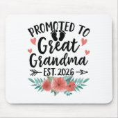 Promoted To Great Grandma Est 2026 First Time New Mousepad (Vorne)