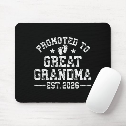 Promoted To Great Grandma Est 2026 First Time New Mousepad (Mit Mouse)