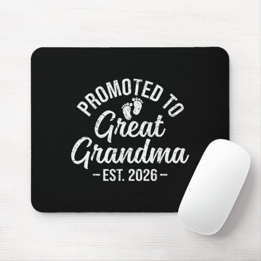 Promoted To Great Grandma Est 2026 First Time New Mousepad (Mit Mouse)
