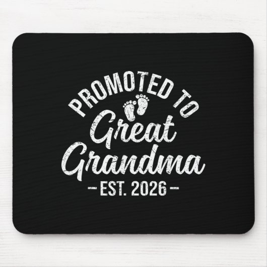 Promoted To Great Grandma Est 2026 First Time New Mousepad (Vorne)