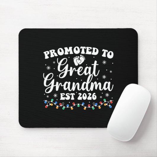 Promoted To Great Grandma Est 2026 First Time New Mousepad (Mit Mouse)