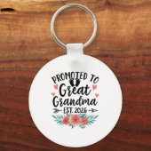 Promoted To Great Grandma Est 2026 First Time New  Schlüsselanhänger (Vorderseite)