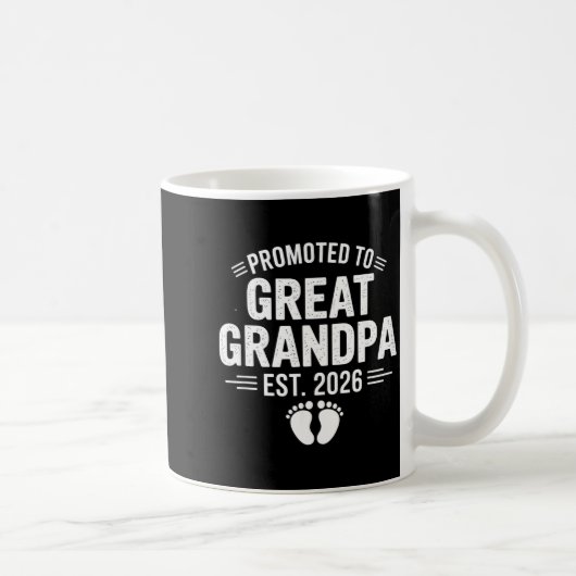 Promoted To Great Grandpa Est. 2026 Funny Soon To  Kaffeetasse (Rechts)